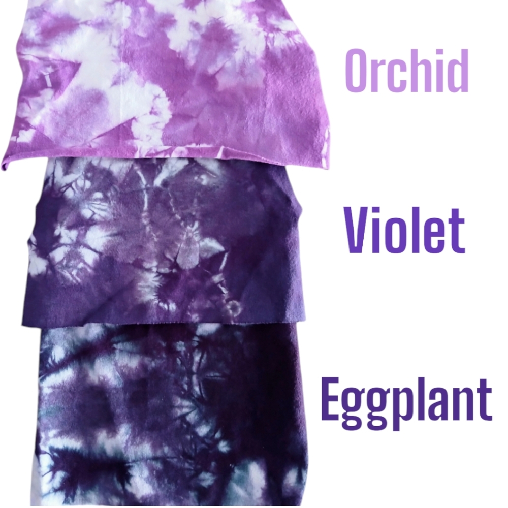 SHORT LENGTH Tie Dye Bell Bottoms - Adjustable Waistband Yoga Flare Pants Flares - Picture 6 of 10